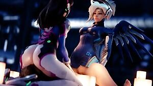 Mercy & D.Va threesome