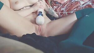 Thigh high socks with a wand