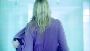 Sophie Turner taking a shower