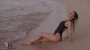 Sexy Exhibition Babe Beach Bodysuit Brunette