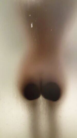 My wife being goofy in the shower