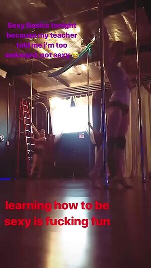 Came hard to my friend pole dancing.