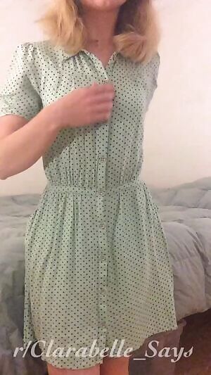 Just recorded a new kik for later in this cute little outfit. Can you guess what color my panties are?