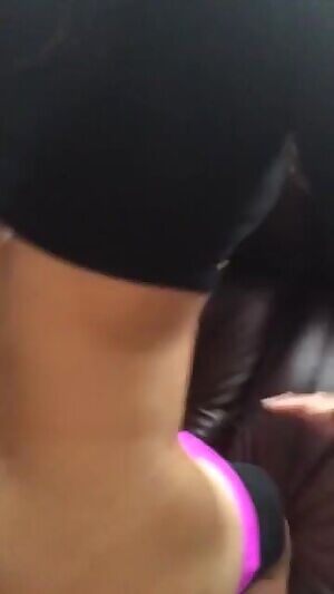 Blows a huge load on her tight gym clothes before he even gets it in.