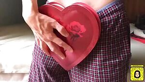 Step one: cut a hole in the box 😂. Happy Valentine’s Day!