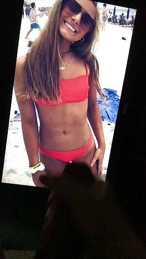 All over her tight body.