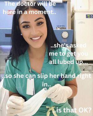 Medical Gloves Caption Nurse