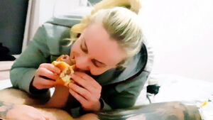Food Play Blonde Blowjob Feedee MILF