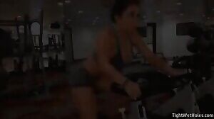 Busty Spin Bike