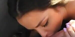 GF Sucks My Cock while Riding Bus