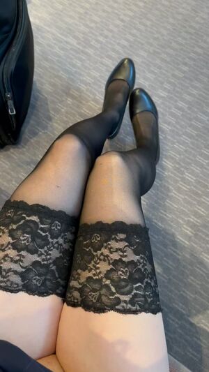 Flight Attendants Amateur Blonde Heels Legs
