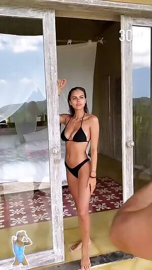 BTS in a black bikini