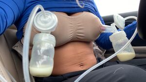 Hucow Big Tits Car Hotwife Lactating