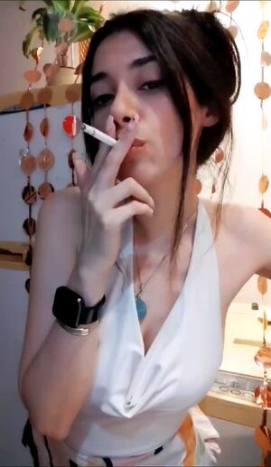 Smoking Blowjob Big Tits Brunette