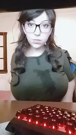 spitting on my tits so much got my shirt wet oof