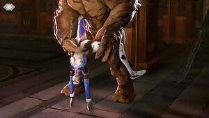 D.Va fucked and torn in half