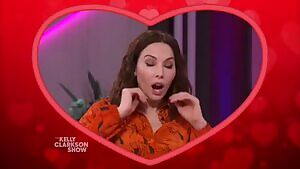 Whitney Cummings sweating through her dress