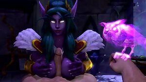 Tyrande Whisperwind titty-fuck,