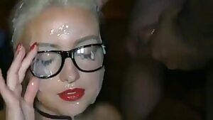 The joy on her face recieving it