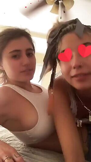 Lia Marie Johnson kissing her friend