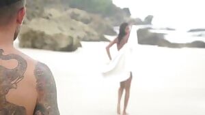 Lais Ribeiro in a yellow thong