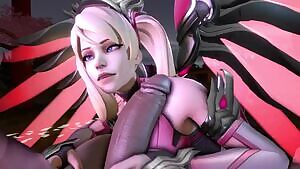 Pink Mercy handjob