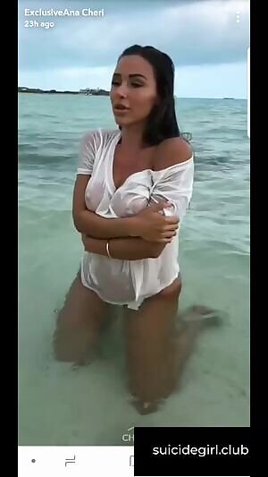 Sweet ana cheri perfect nude body at sea