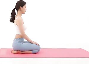 Ah Young - Sexy Korean Girl in Yoga Pants Demonstrating