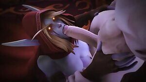 Sylvanas sucking some cock