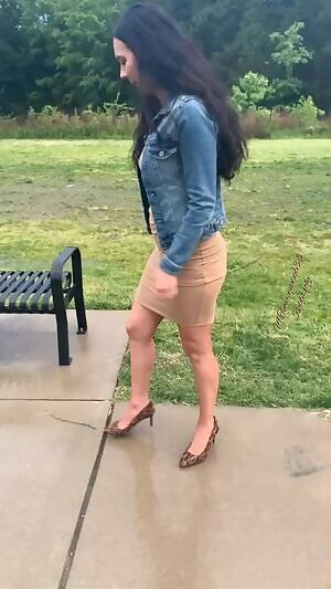 Office slut teasing her coworker at lunch.