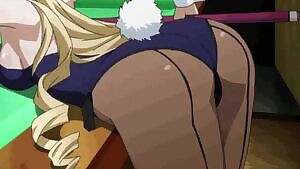 Cecilia in a bunny suit