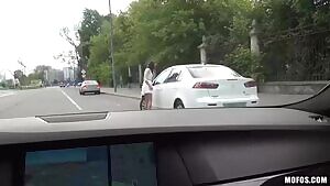 Foxy Di gives stranger Ass for Gas