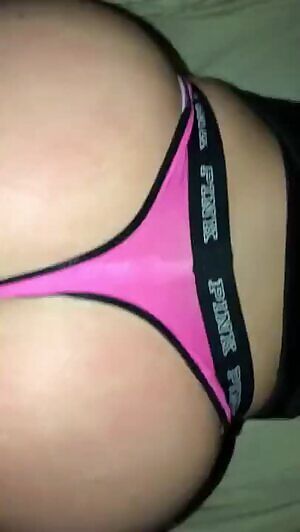 White girl in pink thong gets backshots