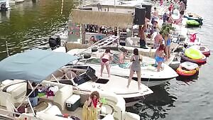 Girl dancing for a drone