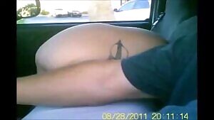 Ass in the air while giving a BJ in the car.