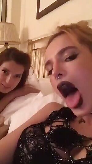 Bella shows us what it looks like when she gags on cock