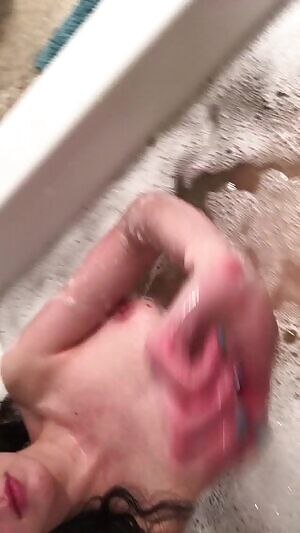 Bathtub pussy play gif