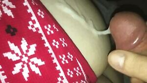 Christmas PJ's Cum On Ass