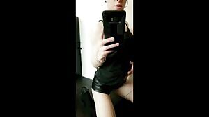 A boi in leather briefs...