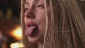 Ahegao With Sound Blonde Camgirl