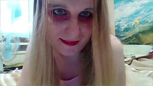 Trans schoolgirl caught masturbating