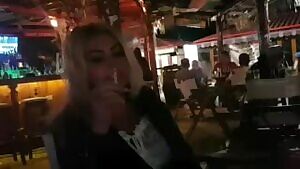 Busty blonde suck dick for cash money