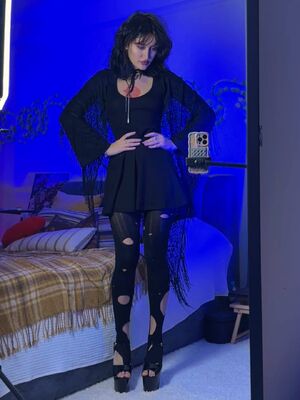 Tall Girls Goth Heels Mirror Selfie