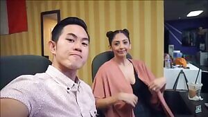 Tiff realized she just basically flashed us lol