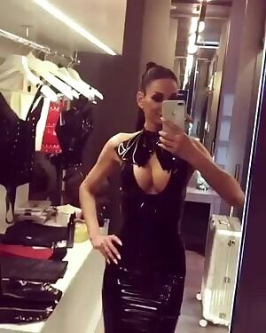 Tight latex dress