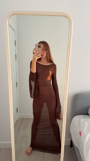 Braless Clothed Dress Freckles Redhead
