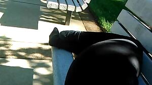 Listen to her ass I smack her ass at the park