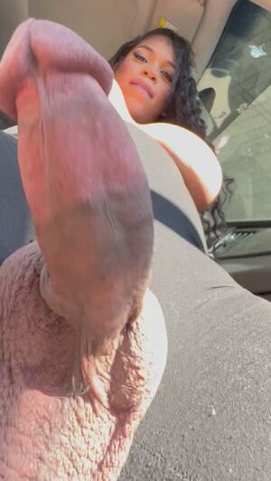 Ebony Trans Cum Babe Big Dick
