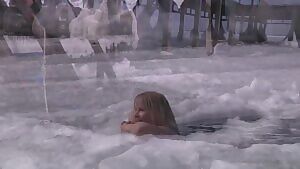 Traditional Danish winter swimming