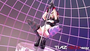 Dva grinding the pole